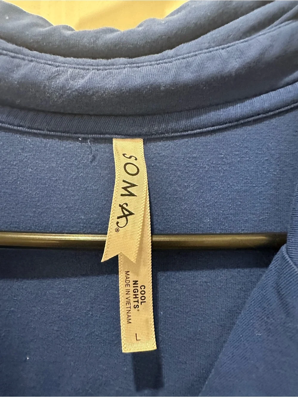 Soma Royal Blue Short-Sleeve Pajama Set with White Piping